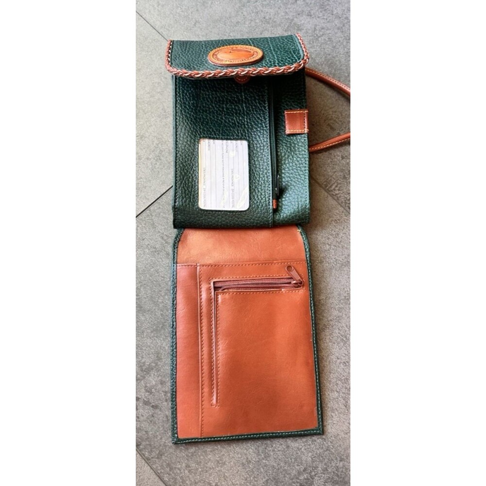 Dooney & Bourke Crossbody Bag All Weather Leather Green Tan Heritage minimalist - Picture 7 of 15